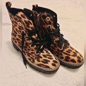 Gianni bini animal print boots 6.5 NWOT